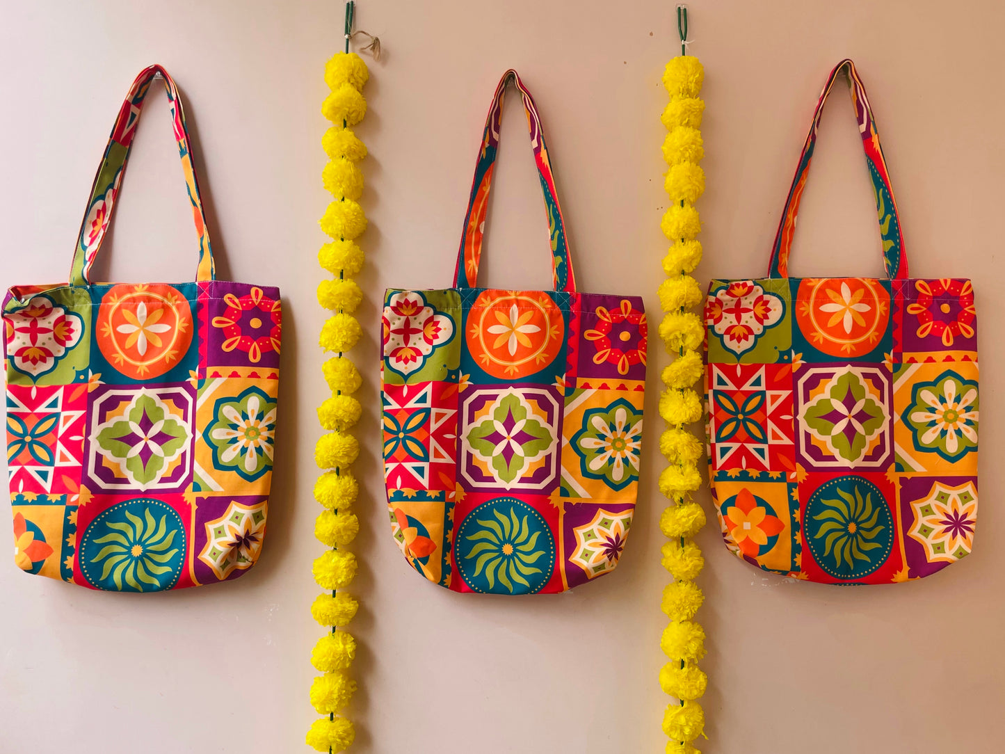 Tile design - Unisex AOP Totebag Zipper