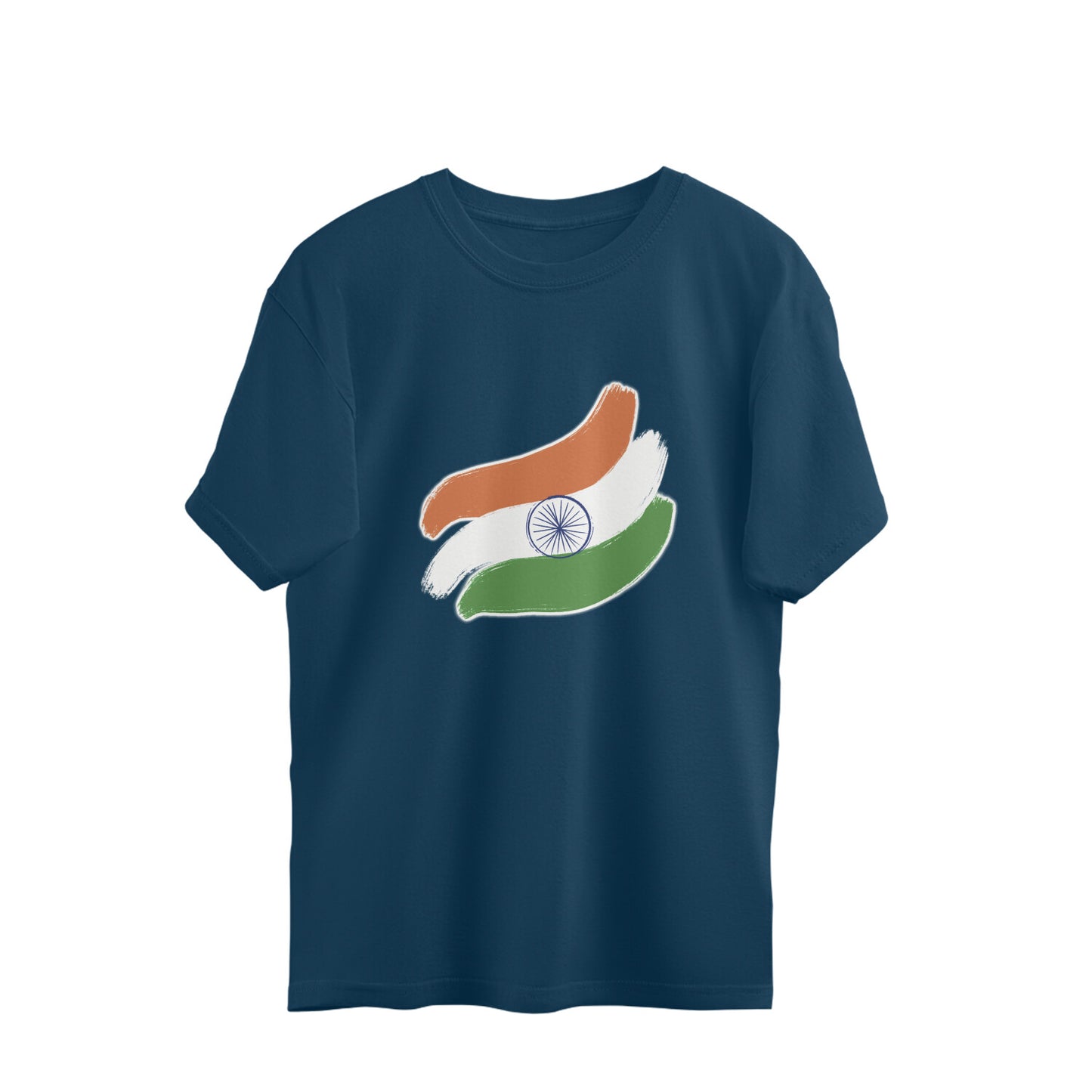 Indian Flag Unisex Oversized Round Neck T-Shirt