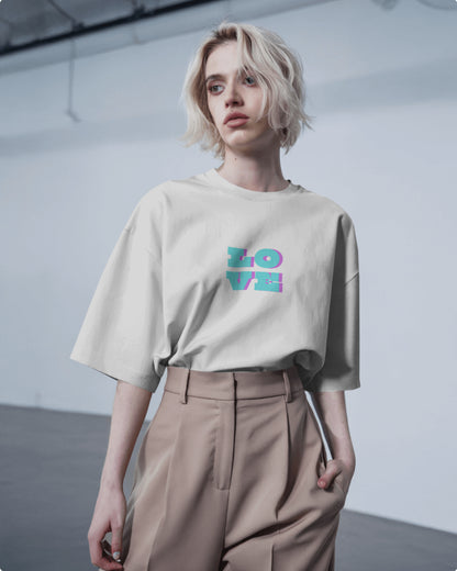 Love - Unisex Terry Oversized Tee