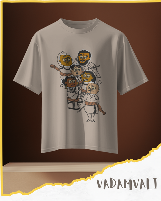 Unisex Oversized Beige Vadamvali Tshirt