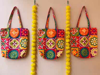 Tile design - Unisex AOP Totebag Zipper