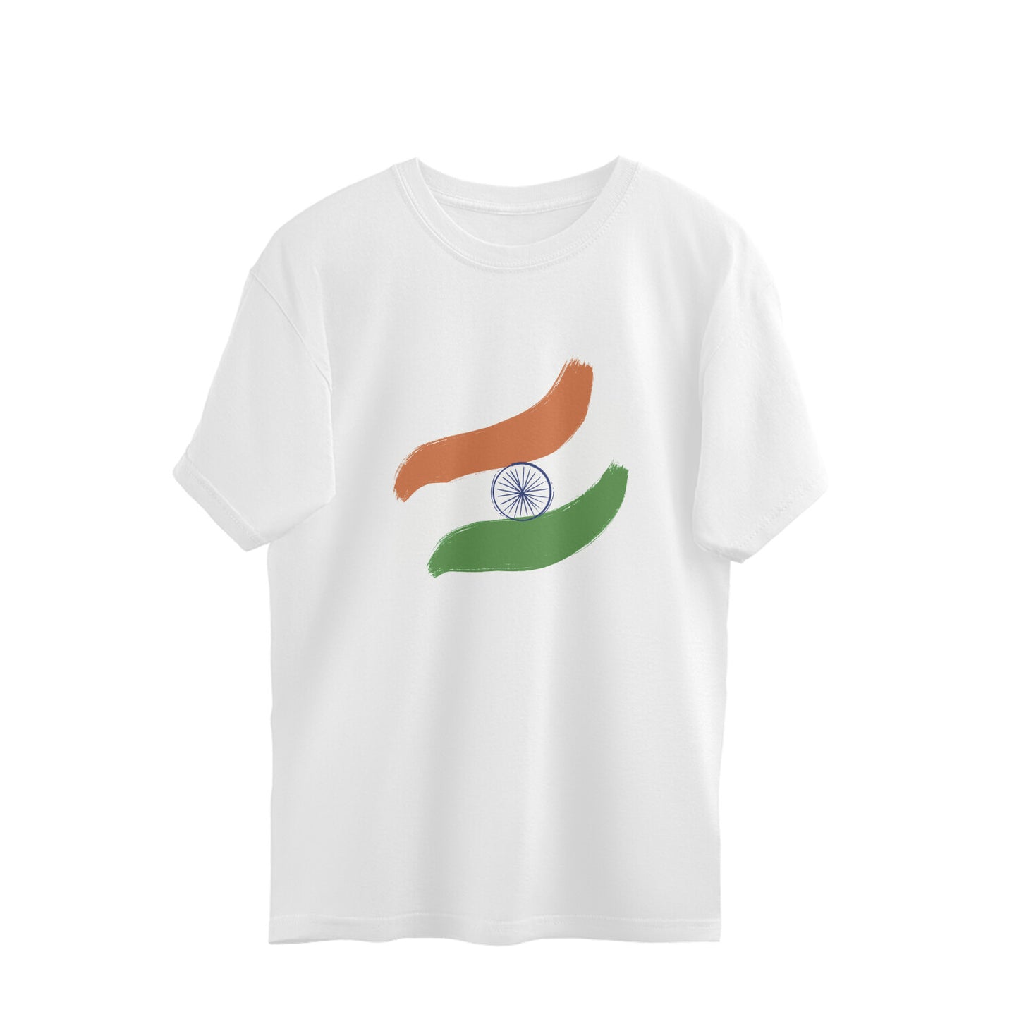 Indian Flag Unisex Oversized Round Neck T-Shirt