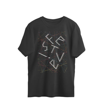 Unisex Black Oversized Festive T-Shirt